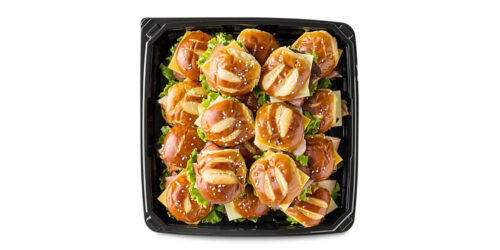 Pretzel Slider Snack Square Tray