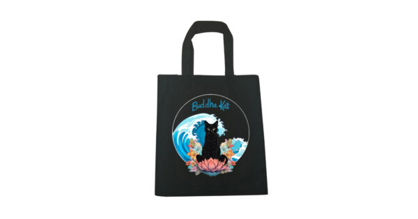 Buddha Kat Canvas Tote